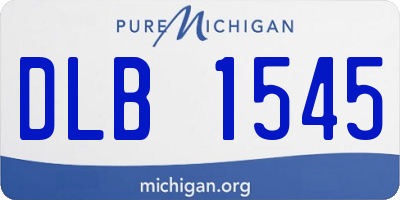 MI license plate DLB1545