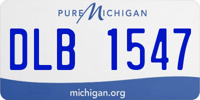 MI license plate DLB1547