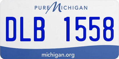 MI license plate DLB1558