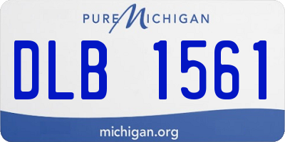 MI license plate DLB1561