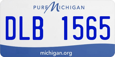 MI license plate DLB1565