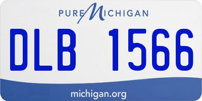 MI license plate DLB1566