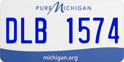 MI license plate DLB1574