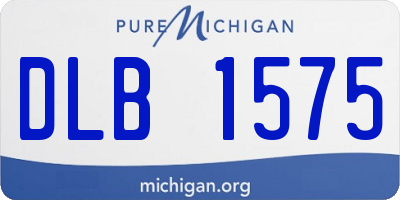 MI license plate DLB1575