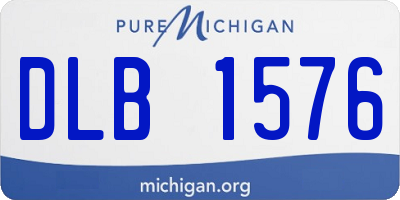 MI license plate DLB1576