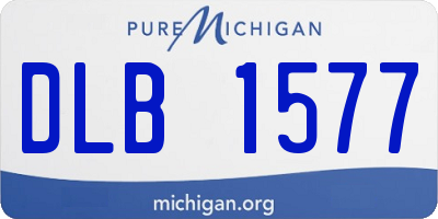 MI license plate DLB1577