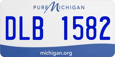 MI license plate DLB1582