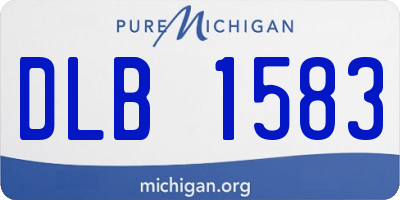MI license plate DLB1583