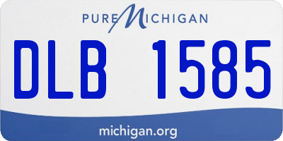 MI license plate DLB1585