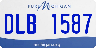 MI license plate DLB1587
