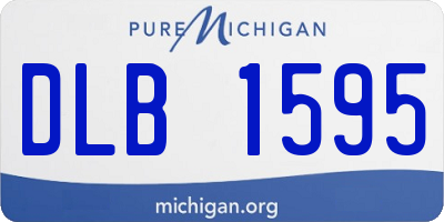 MI license plate DLB1595