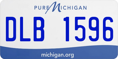 MI license plate DLB1596