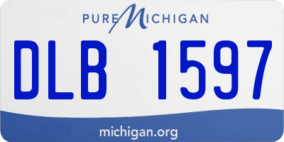 MI license plate DLB1597