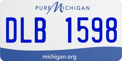 MI license plate DLB1598