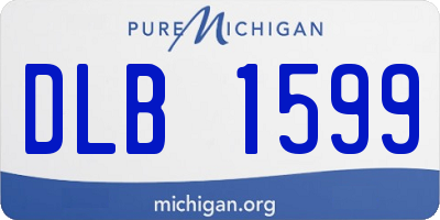 MI license plate DLB1599