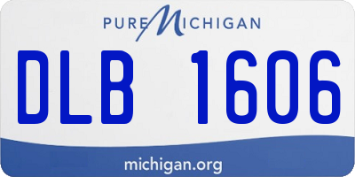 MI license plate DLB1606