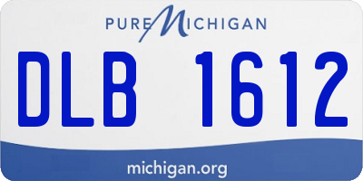 MI license plate DLB1612