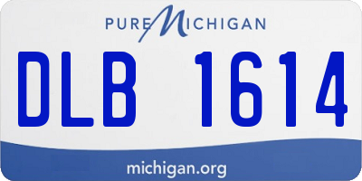 MI license plate DLB1614