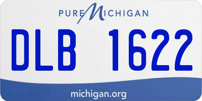 MI license plate DLB1622