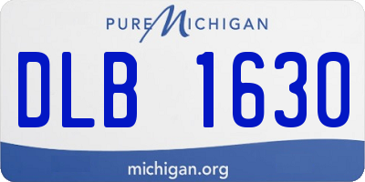 MI license plate DLB1630