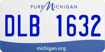 MI license plate DLB1632