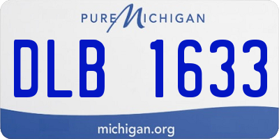 MI license plate DLB1633