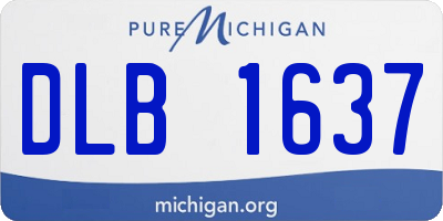 MI license plate DLB1637