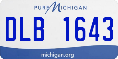 MI license plate DLB1643