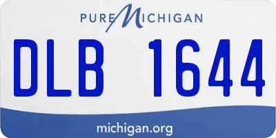 MI license plate DLB1644