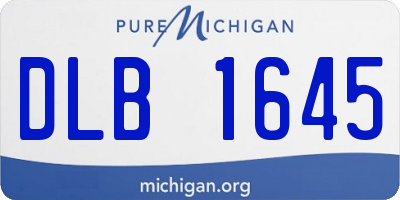 MI license plate DLB1645