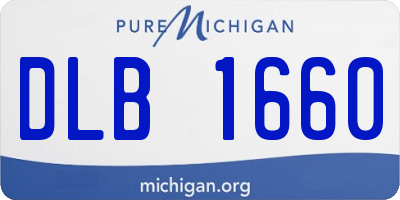 MI license plate DLB1660