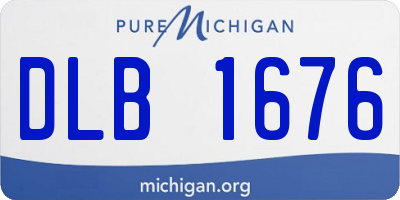 MI license plate DLB1676