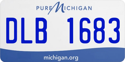 MI license plate DLB1683