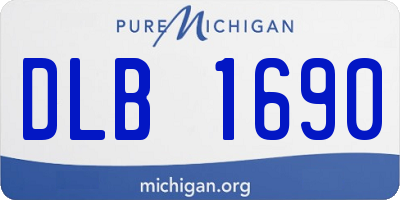 MI license plate DLB1690