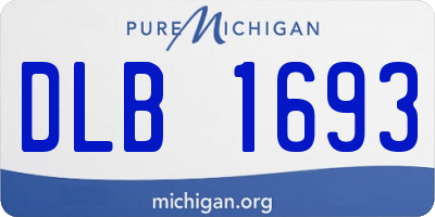 MI license plate DLB1693