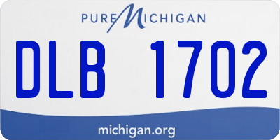 MI license plate DLB1702