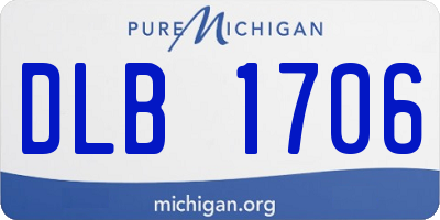 MI license plate DLB1706