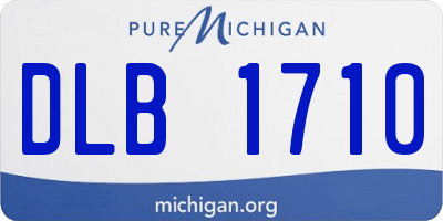 MI license plate DLB1710