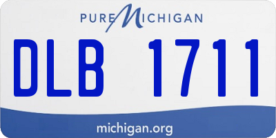 MI license plate DLB1711