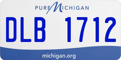 MI license plate DLB1712