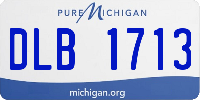 MI license plate DLB1713