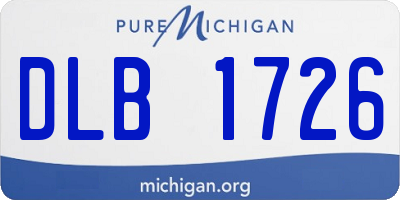 MI license plate DLB1726