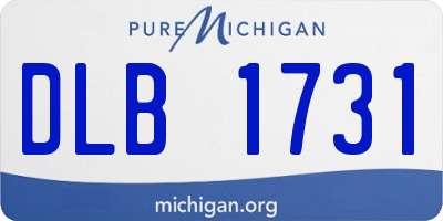 MI license plate DLB1731