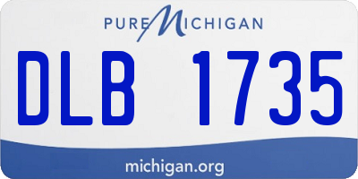 MI license plate DLB1735