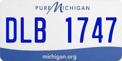 MI license plate DLB1747