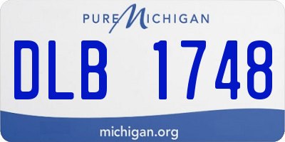 MI license plate DLB1748