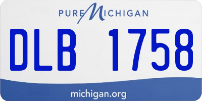 MI license plate DLB1758