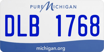 MI license plate DLB1768