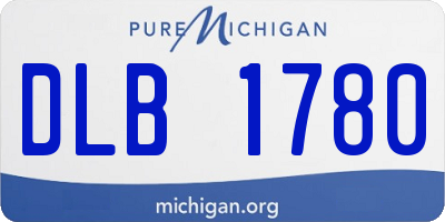 MI license plate DLB1780