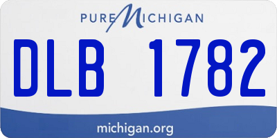 MI license plate DLB1782